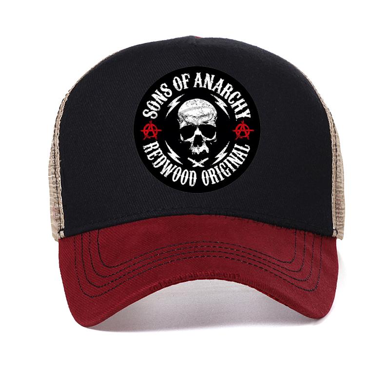SAMCRO Baseball Cap SOA Sons of Anarchy Skull Casual Snapback Hat Fashion skull High Quality Racing Motorcycle Sport hat
