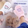 Sweet Winter Cartoon Thicken Girls Plush Gloves Full Finger Warm Mittens Bear Gloves