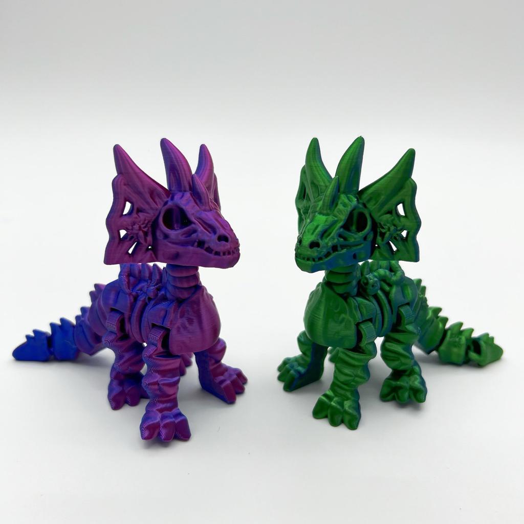 3D Printed Dinosaur Model, Colorful, 8.66 Inch (22cm) Sculpture, Home Decor Accessory Statue, Dinosaur Skeleton Toy, Cool Movable Dinosaur