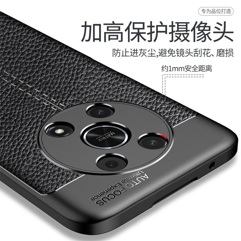 Für Huawei Honor X9 5G Hülle Cover Für Honor X9 Capas Original Bumper Stoßfest Rückseite Weiches TPU Leder Für Fundas Honor X9 Cover