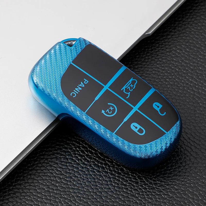 Car Smart Key Cover Case Fob Bag Keychain for Jeep Renegade Compass Frand Cherokee Dodge Journey Charger Chrysler 200 300 300C
