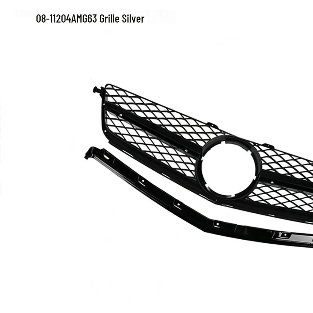 Fits Mercedes-Benz C-Class W204 (2008-2011) AMG Style 63 Single Bar Front Radiator Grille.