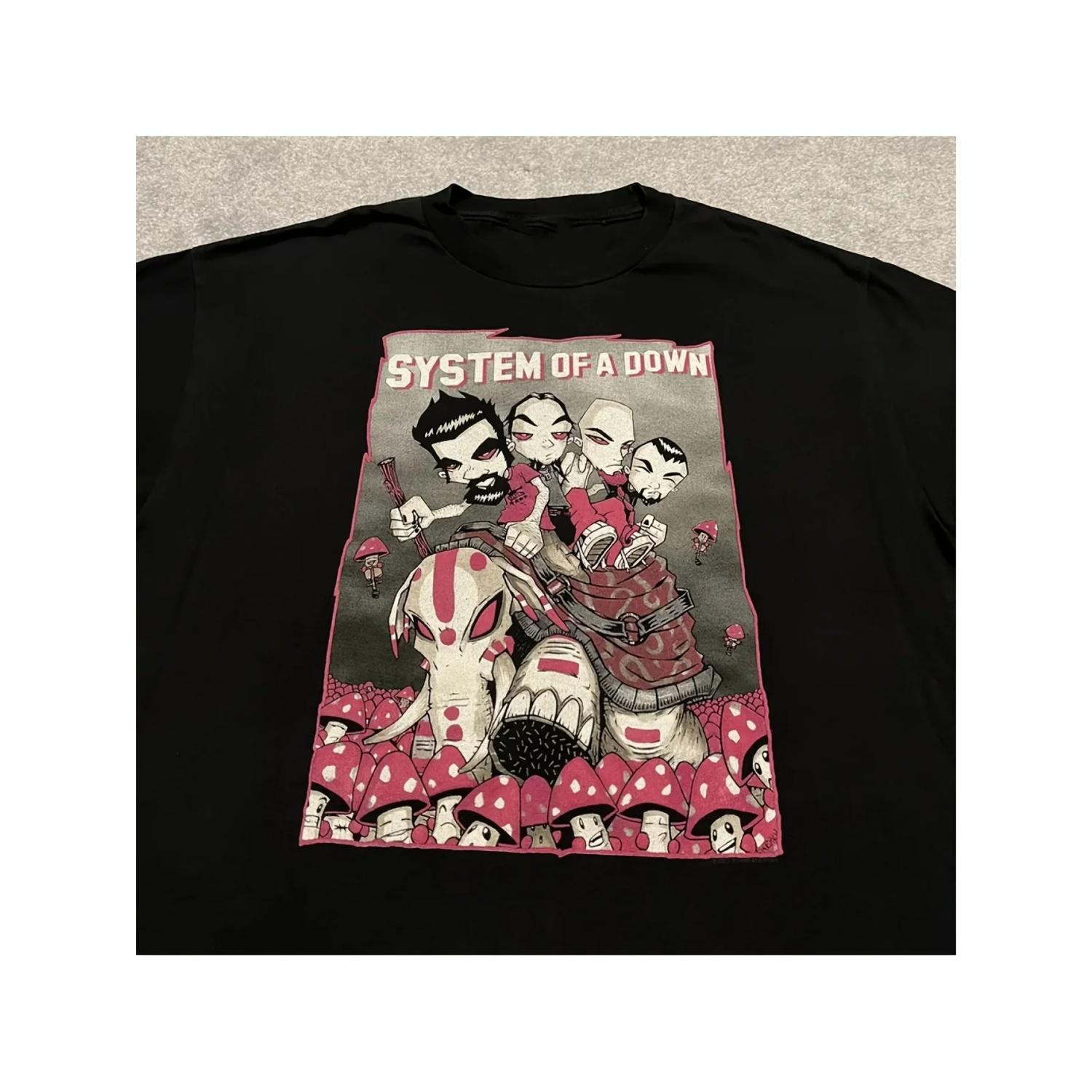 

Retro System Journey Band Pattern T-shirt for Both Men and Women, with Logo Album Art Print Casual Men s T-shirt S чёрный