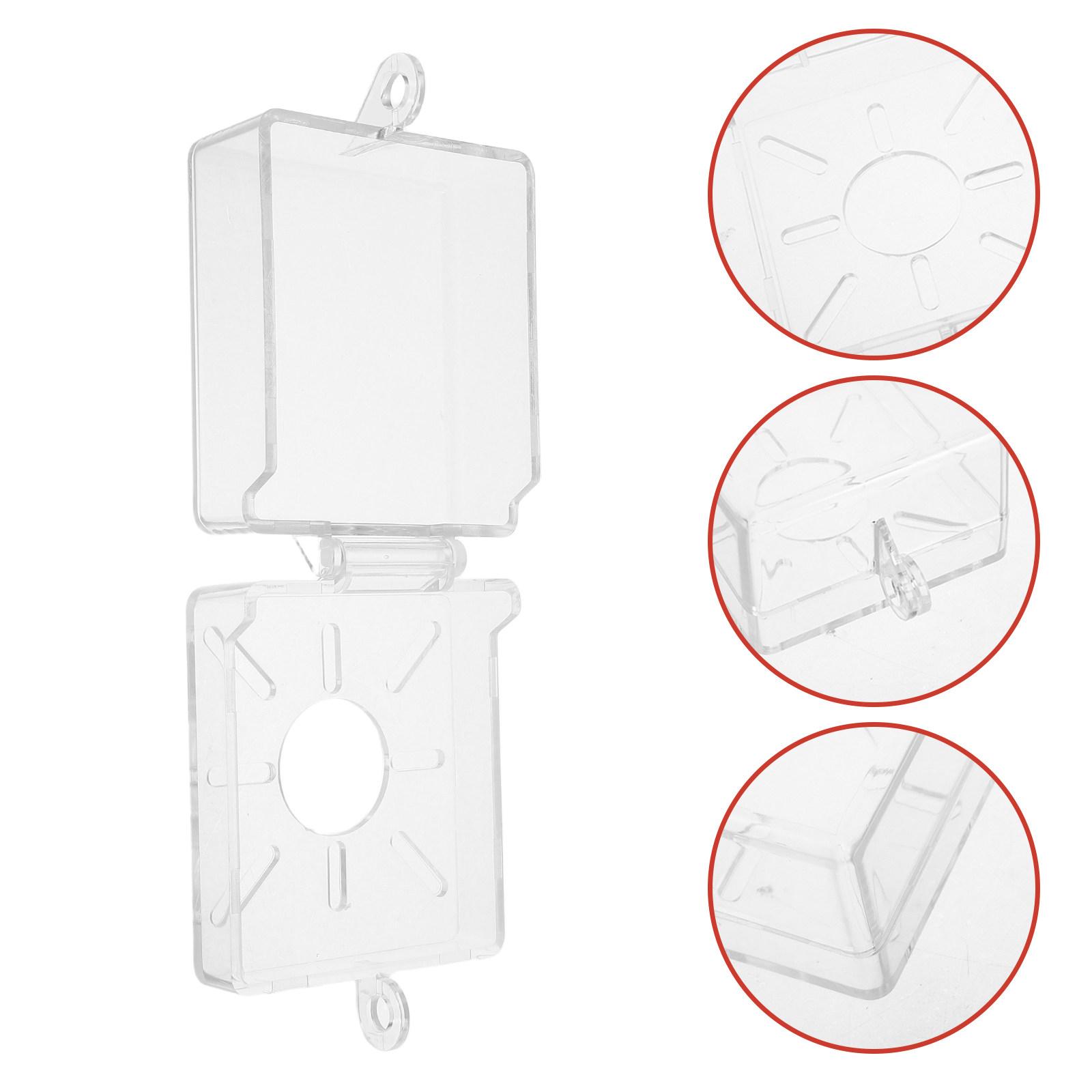 Transparent Button Protective Cover Lockable Wall Switch Guard Waterproof Electrical Outlet Cover Prevents Accidental Activation other