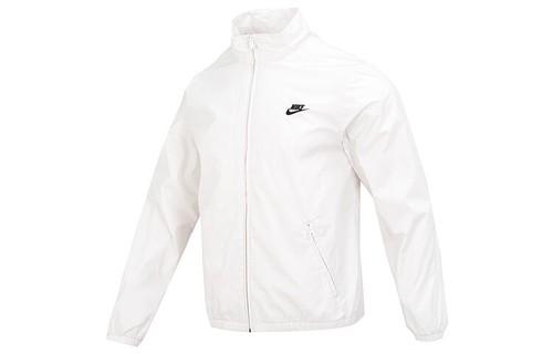 Nike Letter Logo Print Stand Collar Sport Casual Jacket DX0673-030 L белый
