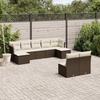 VidaXL Garden Lounge Set with Cushions 9 Pcs, Patio Sofas, Patio Furniture Set, Outdoor Furniture, Brown 3218273