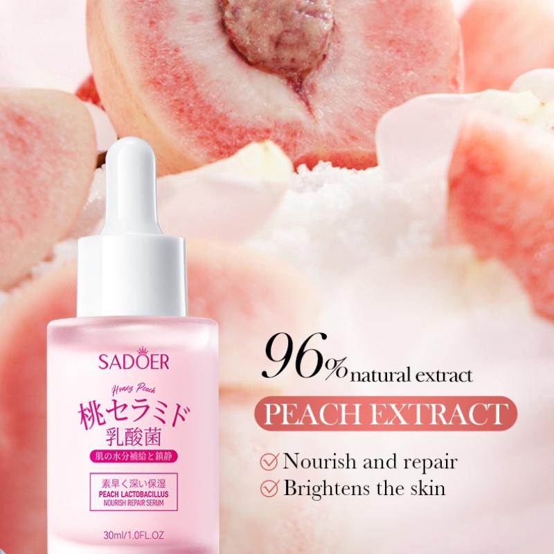 Peach Lactic Acid Bacteria Serum 30ml SADOER Nourishing, Moisturizing and Rejuvenating Serum Batch