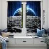 Set aus 2 Galaxie-Vorhängen Ansicht Erde Globus Mondoberfläche Weltall Dunkle Materie Schlafzimmer Wohnzimmer Esszimmer Polyester Perfekt für