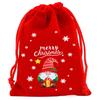 12pcs Christmas Velvet Bags Drawstring Bags Christmas Gift Bags Christmas Eve Apple Bags Red Drawstring Candy Bags