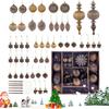 53 Peças Decorações de Árvore de Natal de Outono Bolas Inquebráveis Marrom Cobre Dourado Enfeites de Natal Para Colheita de Outono Inverno