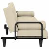 Cream Fabric Sleeper Sofa with Armrests