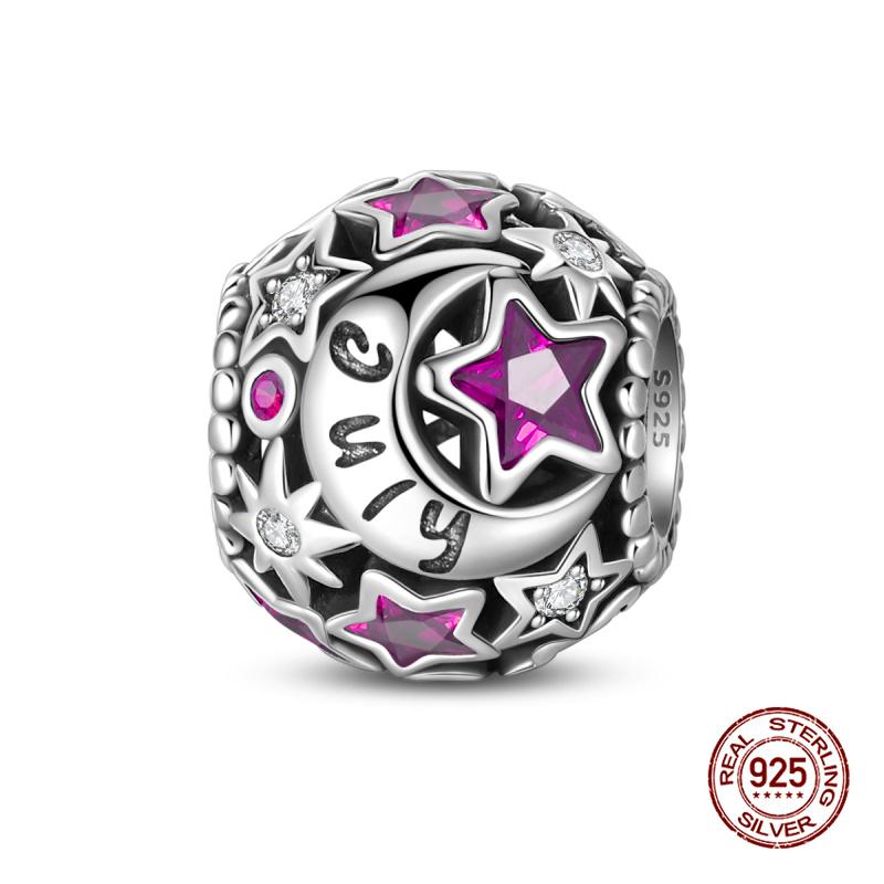 New In 12 Birthstones Beautiful Charms Beads Fits 3Mm Original Bracelet Copper Women Necklace Diy Charms Fine Jewelry Gifts