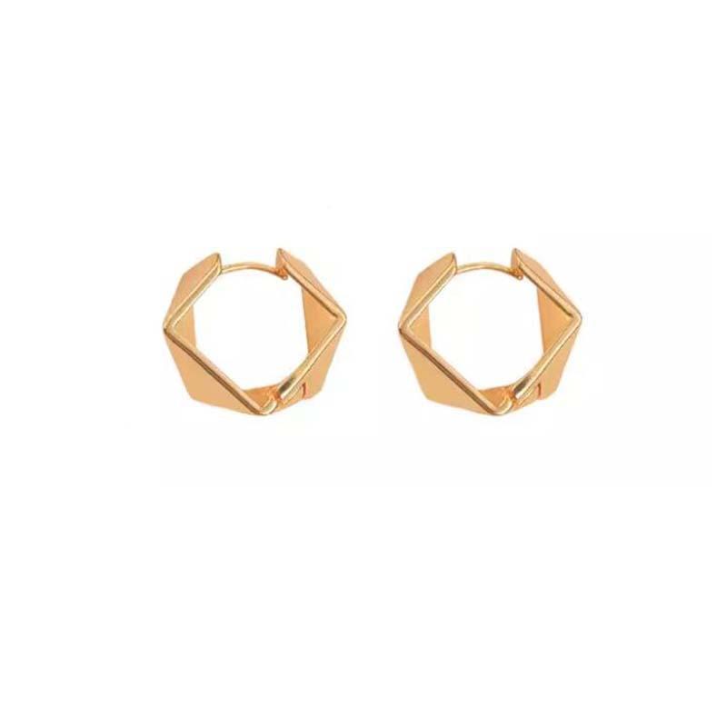 

Female Irregular Diamond Shaped Simple Cool Style Niche Earrings золотий