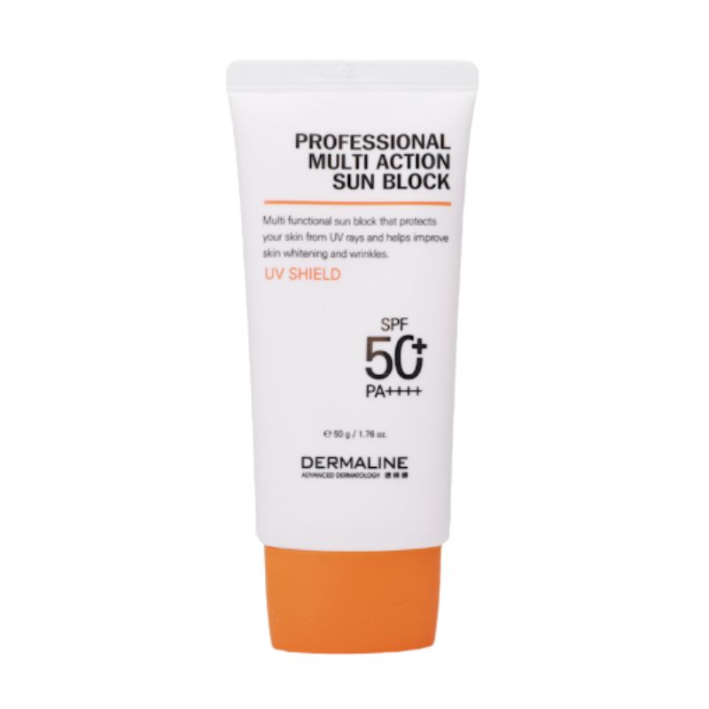 [Dermaline] Professional Multi Action Sun Block (50ml) – SPF 50+ PA++++ Triple Functional Mineral Sunscreen with Calamine & Niacinamide 50ml x 1ea