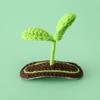 Adorable Bean Seedling Headwear Decoration Handmade Crochet Hair Clips Natural Headdress Unique Stereo Hair Accessory
