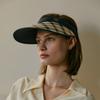 Daks Navy Check Sun Cap [wide Brim] Dbhe4f101n2