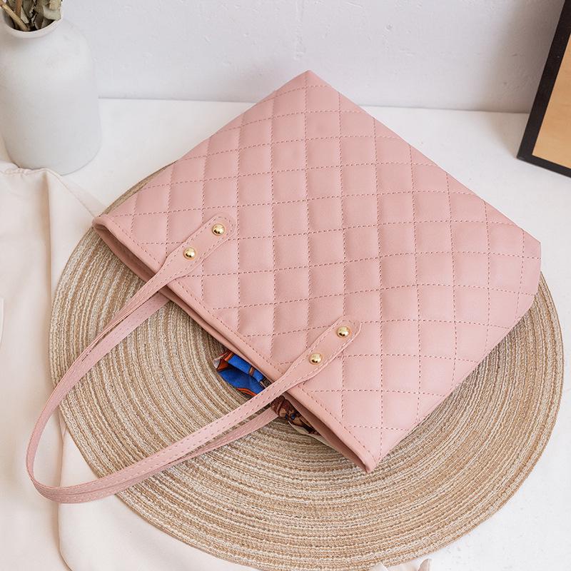 2022 New Style Diamond Embroidery Scarf Tote - Large Capacity Bucket Shoulder Bag