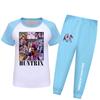 Kpop Demon Hunters Print Toddler Pajama Suit With Soft Cotton Material For Comfortable Nightwear
