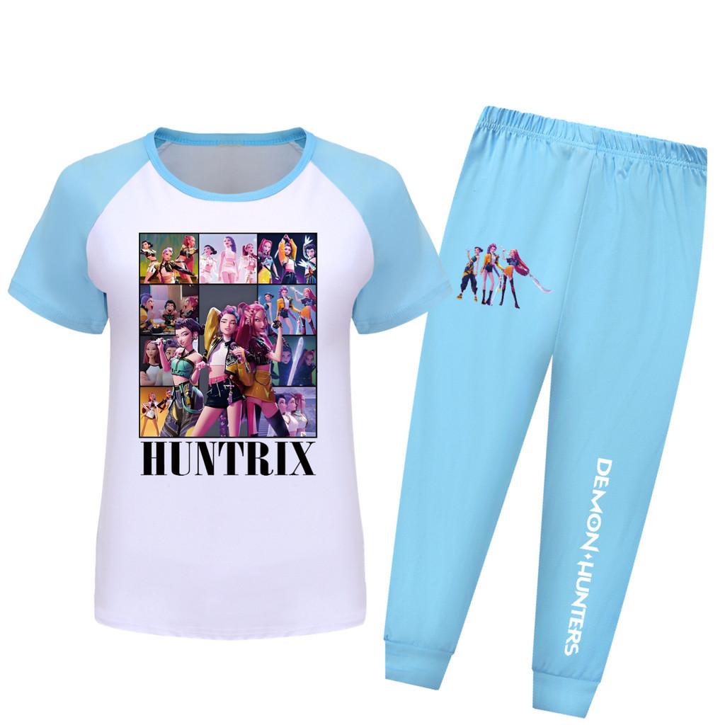 Kpop Demon Hunters Print Toddler Pajama Suit With Soft Cotton Material For Comfortable Nightwear
