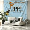 Pippi Longstocking Custom Name Wall Tapestry Aesthetic Wall Hanging Printed Fabric Blanket Decorative Tapestries for Bedroom Living Room Home Decor