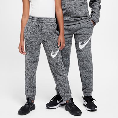 Teenagers Nike Knitted Sweatpants Fleece Lined Minimalist Style Therma