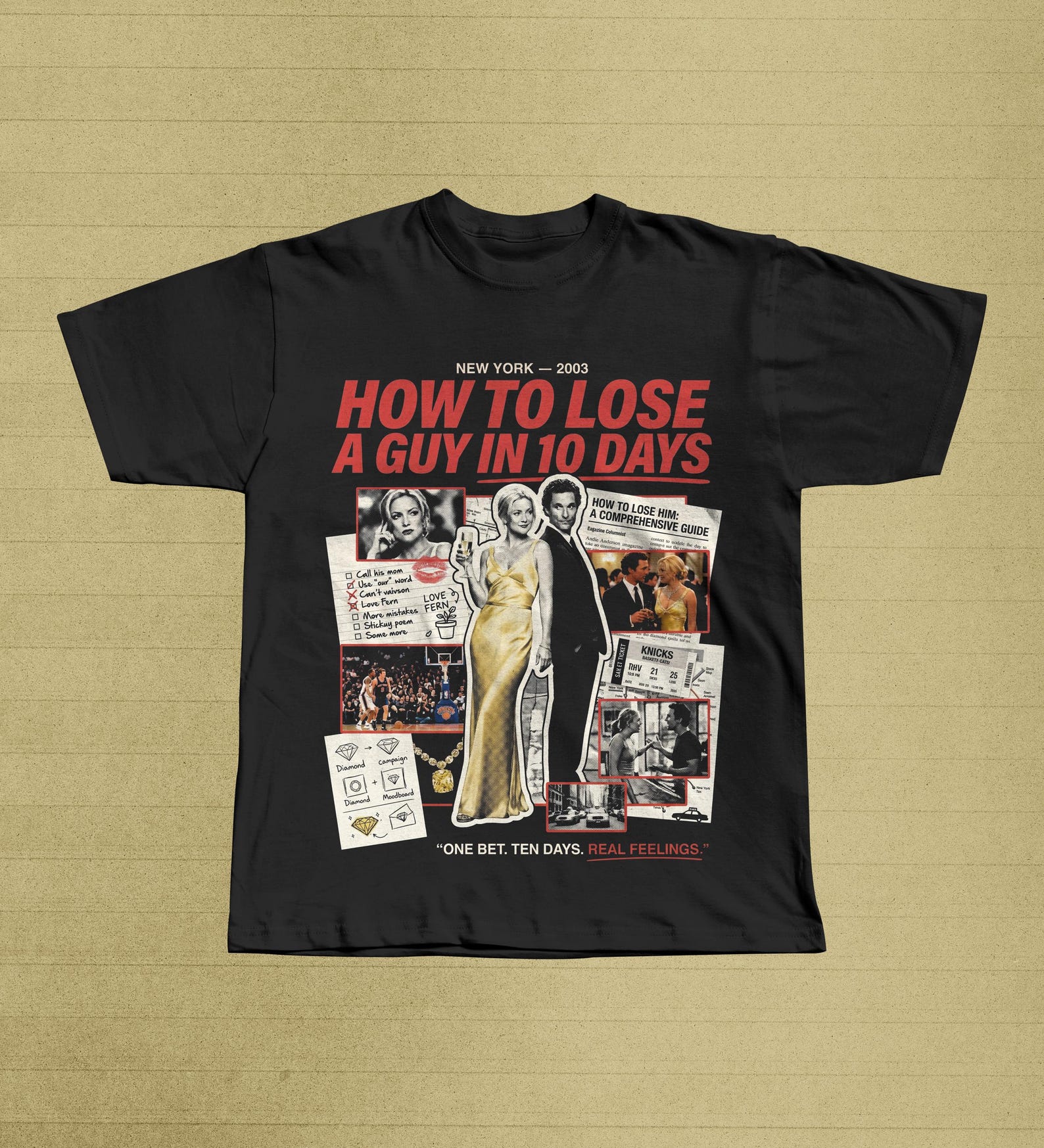 How to Lose a Guy in 10 Days Shirt, Vintage 2003 Rom Com Movie Tee, Love Fern Film Gift M