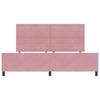 Boxspring Bed with Headboard Pink 200 x 200 cm Velvet