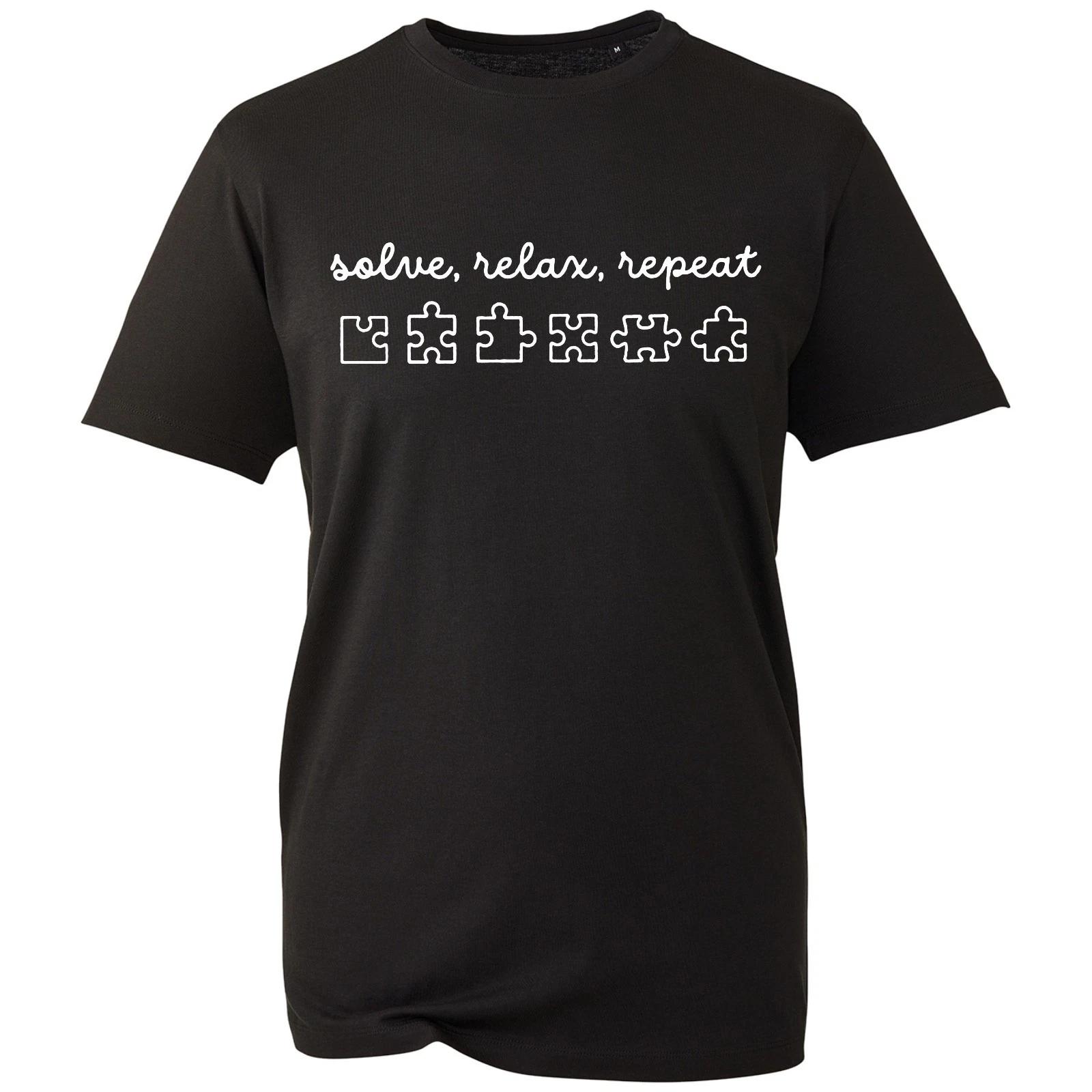 Love Relax T-shirt Health Autism Awareness Graphic Top Men s Unisex Gift Tee L