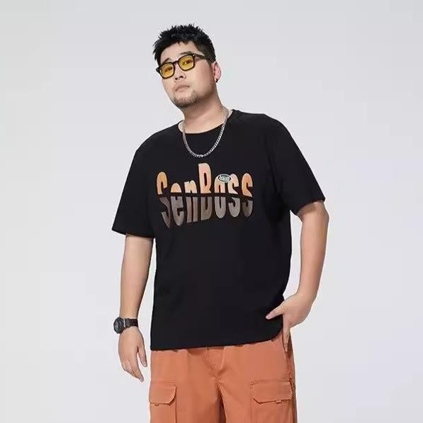 Летняя мужская футболка с короткими рукавами очень большого размера для свободных пар — фото 4