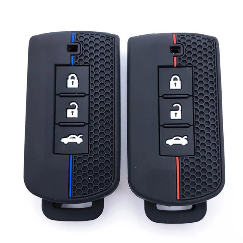 3 Buttons Silicone Remote Car Key Case Cover Shell For Mitsubishi Xpander Outlander Asx Pajero Eclipse Cross Montero Accessories