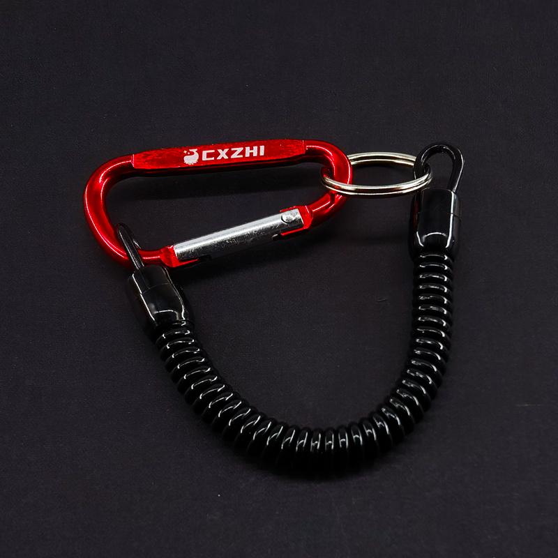 CXZHI Automatic Retractable Sea Fishing Lanyard with Spring Cord, Lure Pliers, and Fish Grip Accessories.