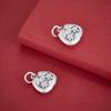 Sterling Silver 999 Peace & Joy Chinese Style Pendant Charm for DIY Jewelry.