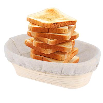 Rattan Bread Proofing Basket Bread Basket Baking Dough Bowl Oval Bread Proofing Handmade Rattan Basket and Liners for Baking