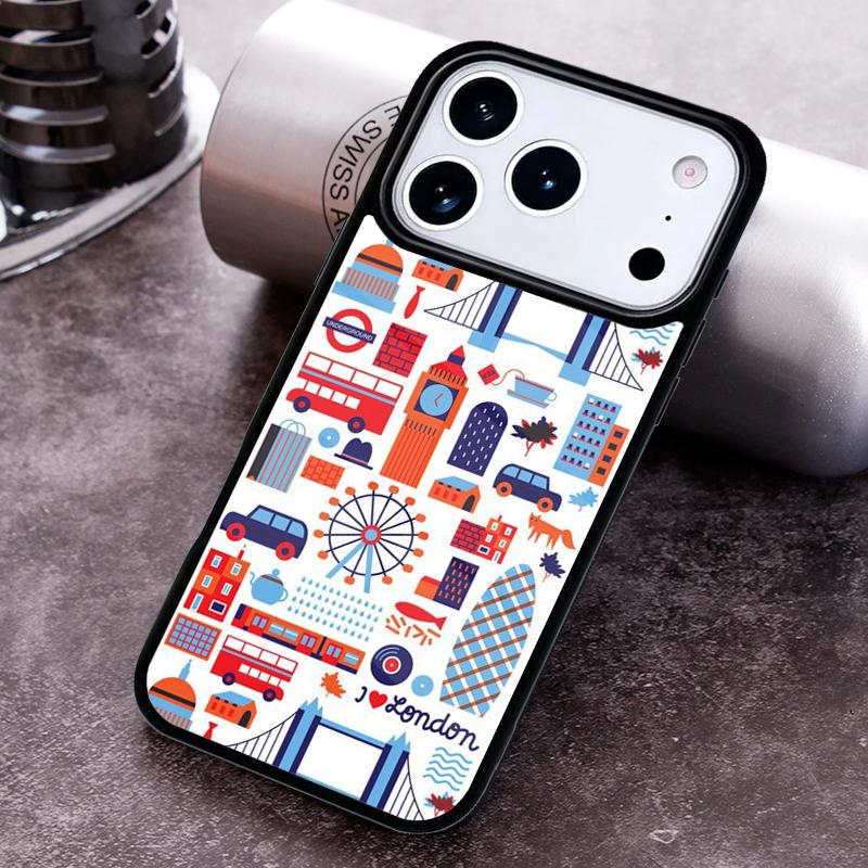 London Bus England Big Ben Phone Case for iPhone 17 16 15 Pro Max Air 14 13 12 11 Plus Shockproof Capa Cover