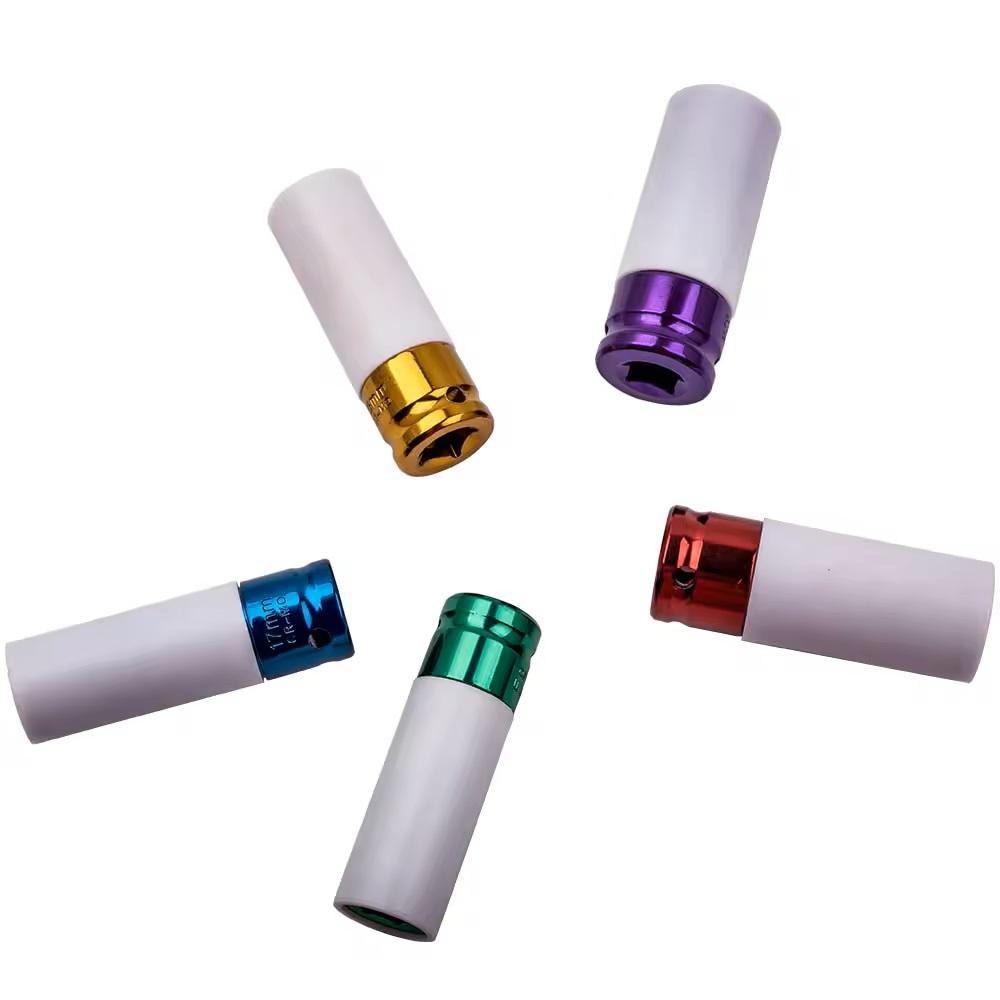 Hot Selling Impact Socket Lug Nut Thin Wall Wheel Protector 1/2"Drive 15mm Tool Kit Set