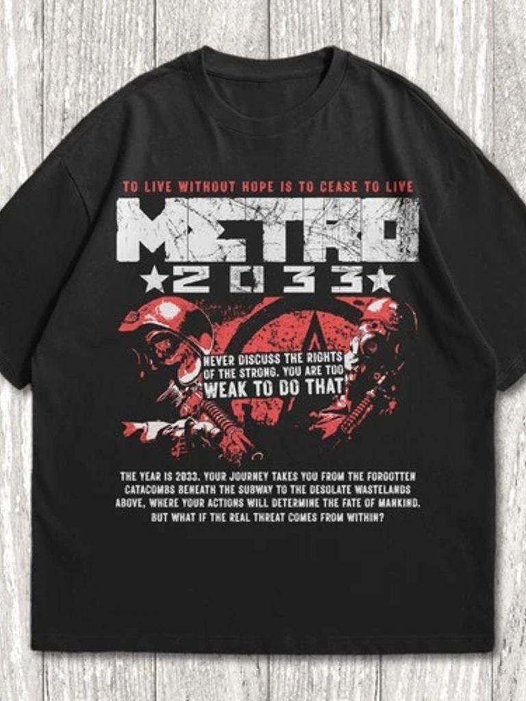 Unisex Metro 2033 Shoutout Theme T-Shirt Perfect Gift for Fans, Family and Friends Featuring H