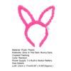 Glow Hair Hoop Cute 3-speed Flash Plush Cartoon Rabbit Ears Luminous Headband Party Prop for Gift