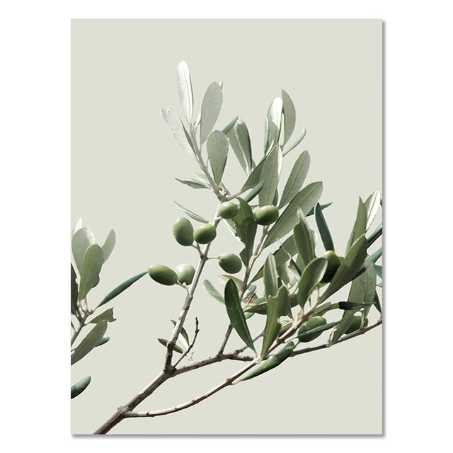 Nature Landscape Green Mountain Forest Leaf Canvas Painting Poster Nordic Art Print Wall Picture for Living Room Bedroom Decor