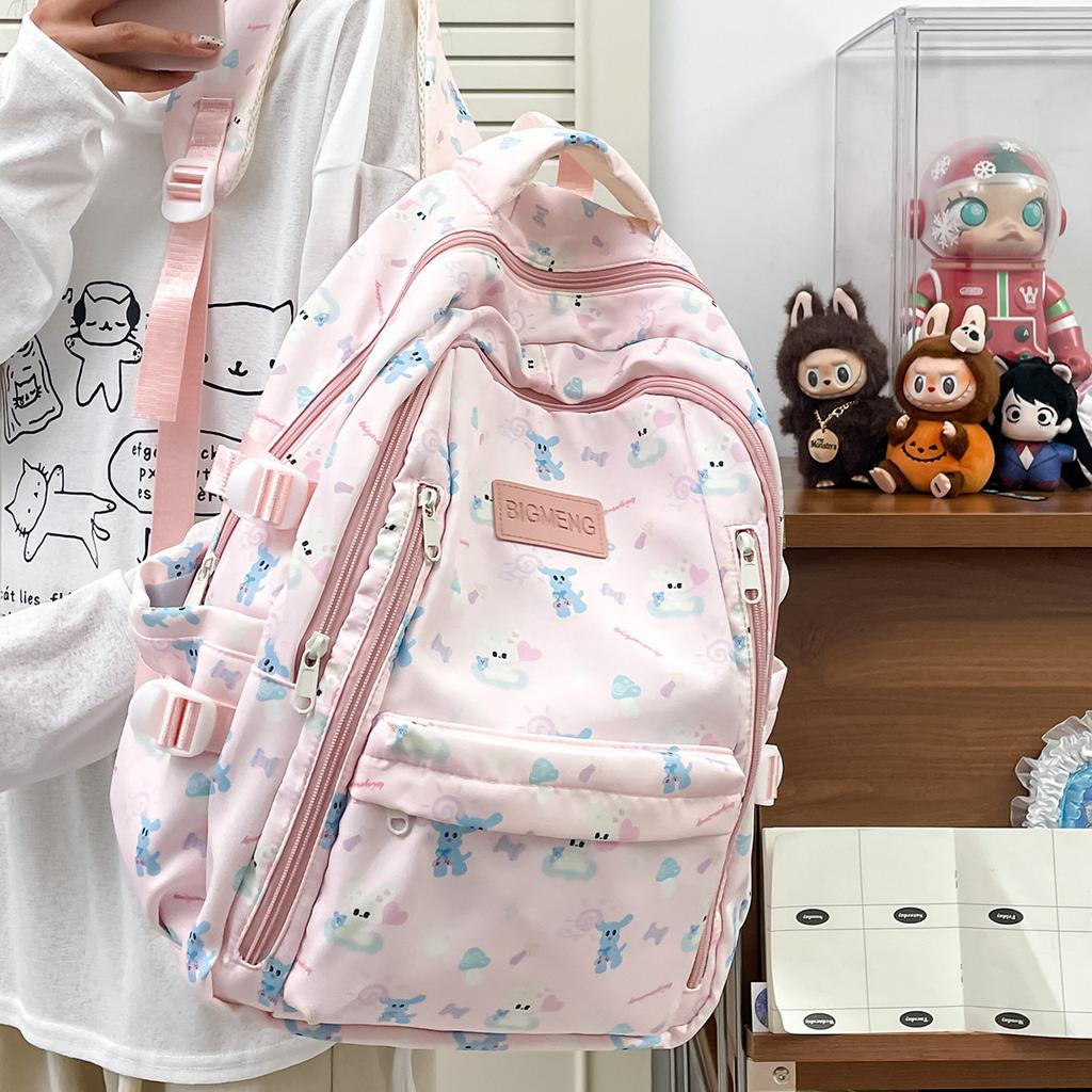 Schoolbag Female Junior High School Student Large Capacity Travel Backpack Female College Student Campus Fashionable Simple Schoolbag