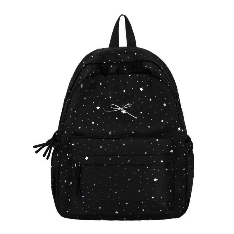 Schoolbag Hot-selling New College Student Schoolbag Korean Version Large-capacity Casual Lightweight Backpack Cute Star Backpack Women