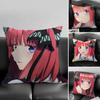 Nakano Nino LOVE Anime The Quintessential Quintuplets Pillow Case Fashion Square Pillowcase Sofa Room Ins Decoration Leisure