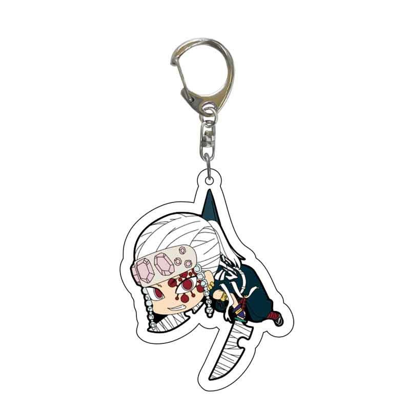 Demon Slayer Kimetsu No Yaiba Infinity Castle Acrylic Keychain Jewelry Tokitou Muichirou Iguro Obanai Action Model Model Toys