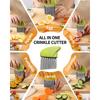 1 Pcs Crinkle Cutter Stainless Steel Potato Carrot Chip Vegetable Crinkle Wavy Chopper Cutter Fry Slicer Kitchen Accessories