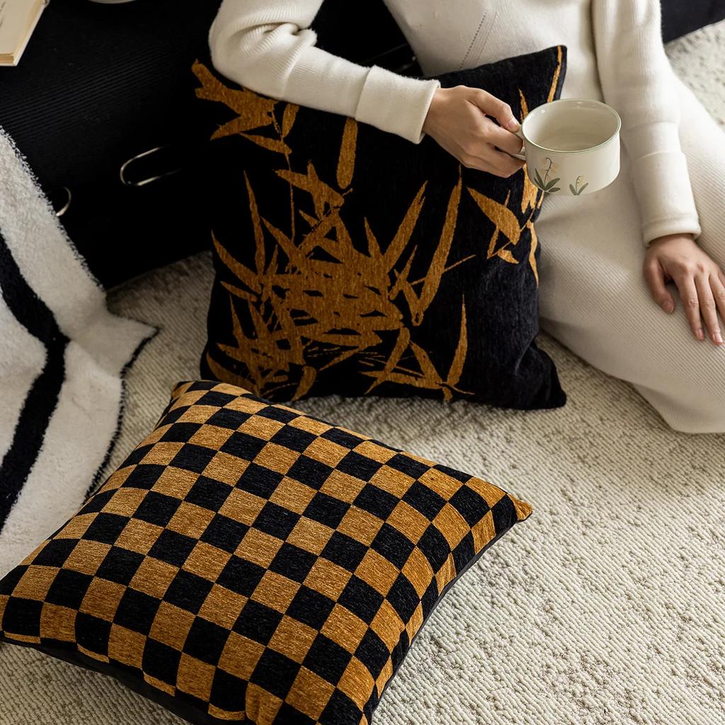 45x45cm Light Luxury Sofa Pillowcase Throw Pillow Cover Model Room Cushion Cover Pillowcase for Couch Sofa Living Room Decor
