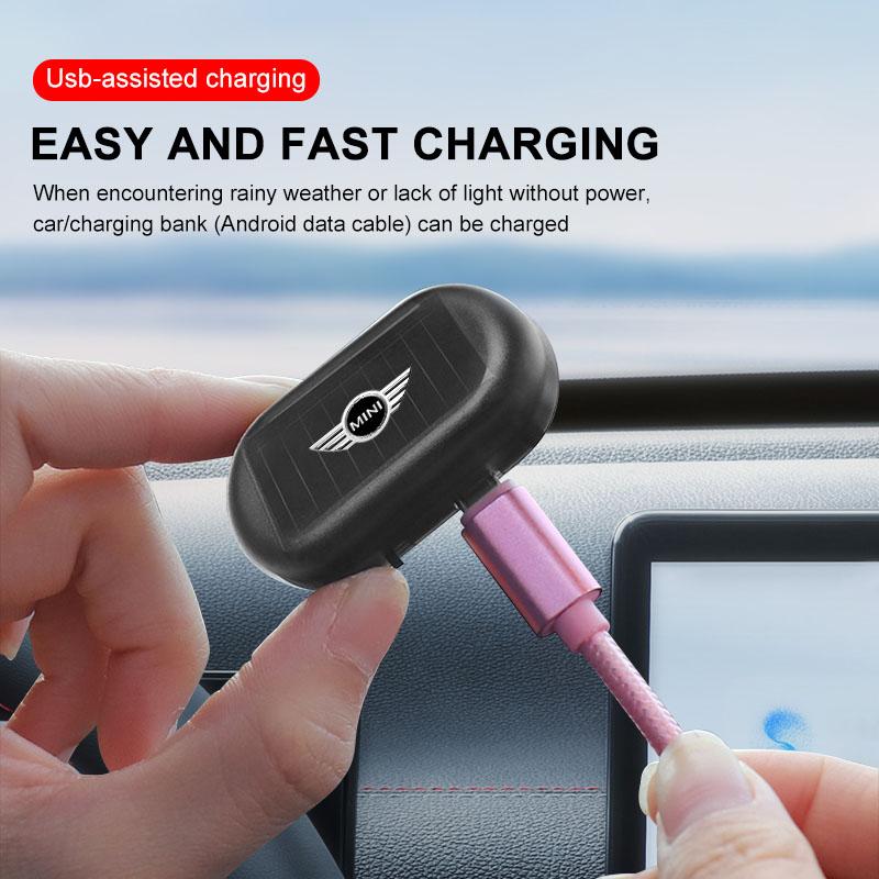 Car Light Solar Powered Simulated Dummy Alarm Wireless Warning Anti-Theft For MINI Cooper Fridge One F56 R56 R57 R58 R59 R60