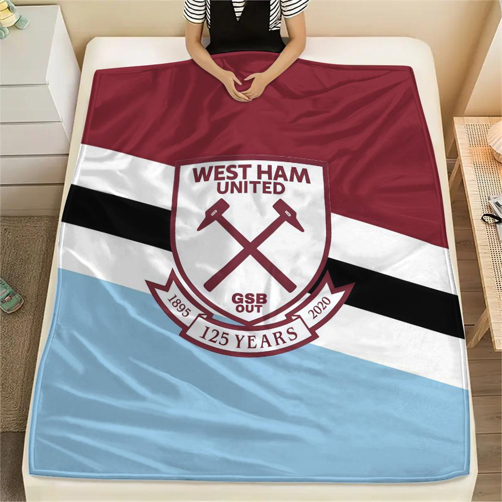 West Ham United Flannel Blanket, High quality Comfortable for All Seasons, Home Decor, Warmth and Comfort