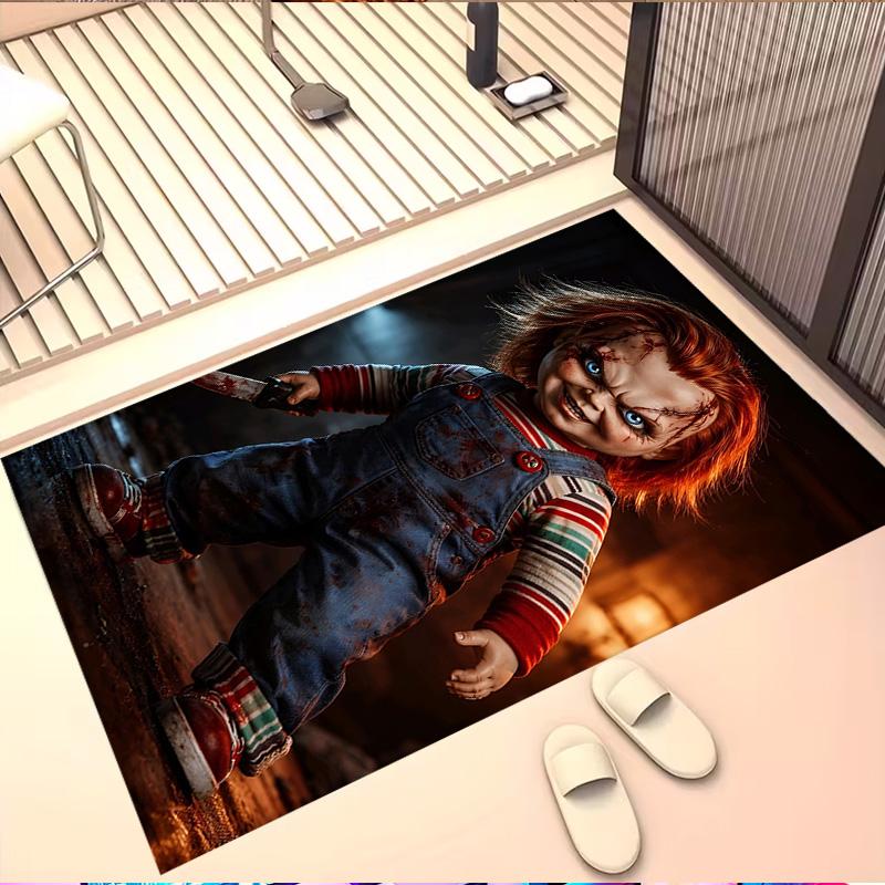 Bride of Chucky Print Rug, Washable Floor Carpet, For Entryway Dorm Laundry Room Office Study, Home Decor Birthday Christmas Gift