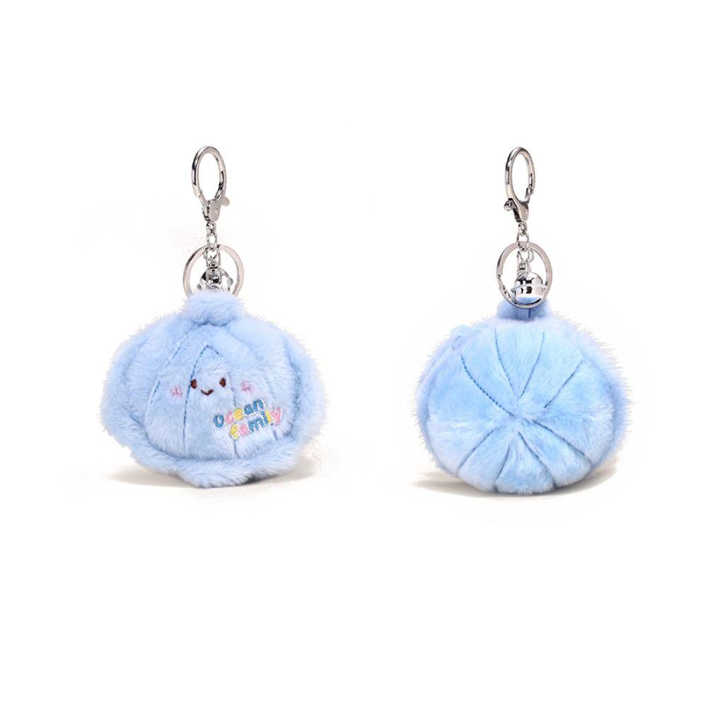 Kawaii Ocean Animal Plush Keychain Simulation Small Turtle Pendant Fluffy Whale Keyring  Children