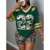 Plus Size 1XL-5XL Women's Summer V-neck Fashion Geometric Print T-shirt Women Casual Short Sleeved T-shirt