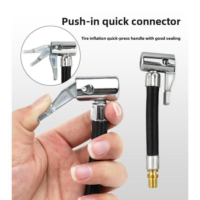 For STONEGO Car Tire Inflator Hose Inflatable Air Pump Extension Tube Adapter Twist Tyre Connection Locking Air Chuck